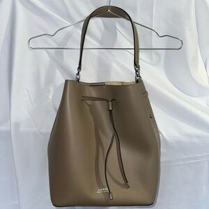 Ralph Lauren NWOT leather putty colored purse.